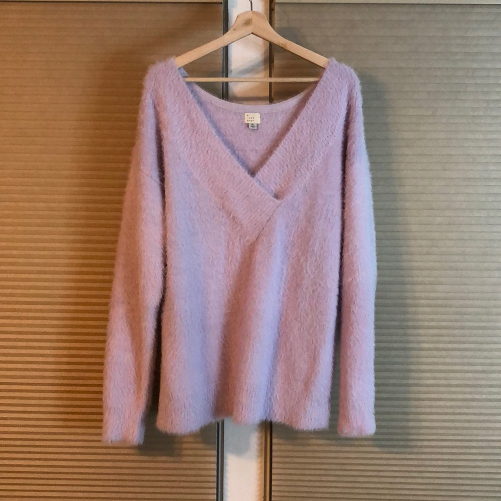 Lavander angora-like sweater